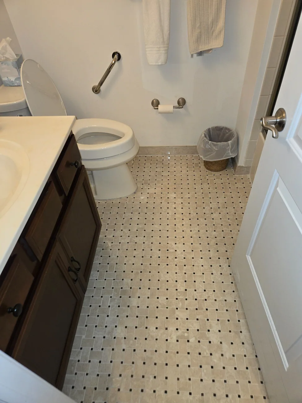 After: Bathroom Floor Tile Replacement
